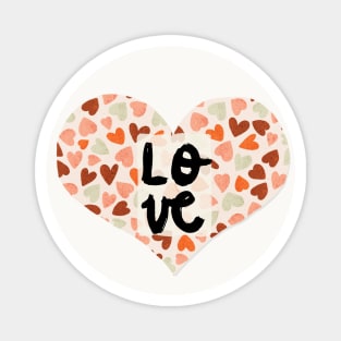 Retro vintage watercolor Candy Hearts Magnet